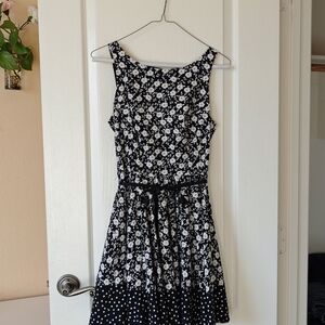 Black and White Floral Dress